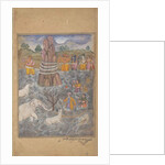 The Gods and Asuras Churn the Ocean of Milk, page from a dispersed Razmnama, c.1598-99 by Fattu