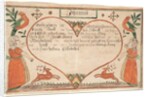 Birth and Baptismal Certificate for Johannes Kemp by Springing Deer Artist