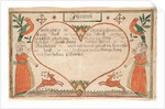 Birth and Baptismal Certificate for Johannes Kemp by Springing Deer Artist