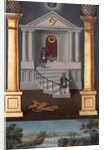 Second degree masonic tracing board, 1819 by Josiah Bowring