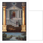 Second degree masonic tracing board, 1819 by Josiah Bowring