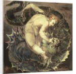 The Angel Michael Binding Satan c.1805 by William Blake