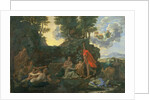 The Infant Bacchus Entrusted to the Nymphs of Nysa; The Death of Echo and Narcissus, 1657 by Nicolas Poussin