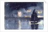 Sailboat and Fourth of July Fireworks, 1880 by Winslow Homer