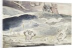 Dante and Virgil gazing into the Ditch of Flatterers by William Blake