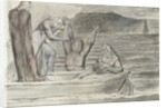 Dante and Virgil in the Skiff of Phlegyas are hailed by Filippo Argenti by William Blake