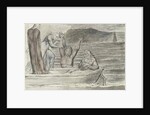 Dante and Virgil in the Skiff of Phlegyas are hailed by Filippo Argenti by William Blake
