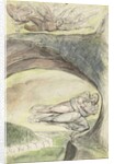 Virgil rescues Dante from the evil demons by William Blake