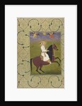 Equestrian portrait of Shahjahan, detached album folio, 1750-1770 by School Mughal