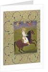 Equestrian portrait of Shahjahan, detached album folio, 1750-1770 by School Mughal