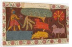 Krishna and Cows at a Pond by Indian School