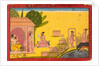 Lakshmana at the hermitage, folio from a Ramayana, c.1690-1710 by Central Indian School