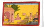 Lakshmana at the hermitage, folio from a Ramayana, c.1690-1710 by Central Indian School