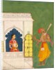 A woman gazing at a warrior, c.1680 by Indian School