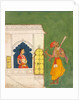 A woman gazing at a warrior, c.1680 by Indian School