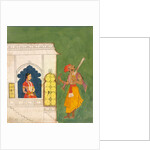 A woman gazing at a warrior, c.1680 by Indian School