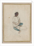 Woman grinding corn by Indian School