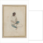 Woman grinding corn by Indian School
