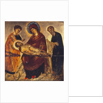 The Virgin with the Dead Christ and Saints John the Evangelist and Joseph of Arimathea, late 15th century by School Cretan