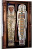Egyptian sarcophagus covered with hieroglyphics by Egyptian Egyptian