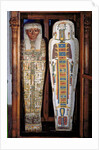 Egyptian sarcophagus covered with hieroglyphics by Egyptian Egyptian