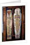 Egyptian sarcophagus covered with hieroglyphics by Egyptian Egyptian