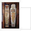 Egyptian sarcophagus covered with hieroglyphics by Egyptian Egyptian