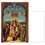 St. Thomas a Becket Enthroned with SS. Francis and John the Baptist 1520 by Girolamo da Santacroce