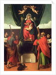 Madonna and Child Enthroned with Four Saints, 1546 by Lorenzo Lotto