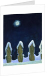 Moonlit Snowy Fence, 1970s by George Adamson