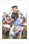 Rugby Match: Harlequins v Northampton, Brian Moore at the Line Out, 1992 by Gareth Lloyd Ball