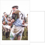 Rugby Match: Harlequins v Northampton, Brian Moore at the Line Out, 1992 by Gareth Lloyd Ball