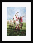 Rugby Match: Llanelli v Swansea, Line Out, 1992 by Gareth Lloyd Ball