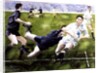 Rugby Match: England v New Zealand in the World Cup, 1991, Rory Underwood being tackled by Gareth Lloyd Ball
