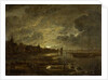 A Village on a River by Moonlight, c.1645-1700 by Aert van der Neer