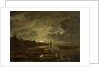 A Village on a River by Moonlight, c.1645-1700 by Aert van der Neer