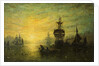 Sunset with Boats, 1875 by William Adolphus Knell