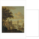 Dutch Beach Scene with Shipping by Abraham Storck