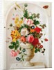 An Urn of Flowers in an Alcove by Jan Frans Josephus Mertens