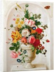 An Urn of Flowers in an Alcove by Jan Frans Josephus Mertens