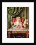 Young girl with a dove by Ignacio Leon y Escosura
