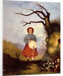 Young Girl in a Landscape with Primroses, c.1850 by English School