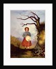 Young Girl in a Landscape with Primroses, c.1850 by English School