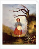Young Girl in a Landscape with Primroses, c.1850 by English School
