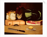 Still Life with Cat and Mouse, Primitive School, 1820 by Anonymous Anonymous