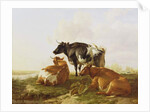 Cattle in a River Landscape by Thomas Sidney Cooper
