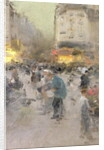 A Paris Street Scene by Luigi Loir