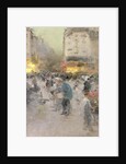 A Paris Street Scene by Luigi Loir