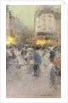 A Paris Street Scene by Luigi Loir