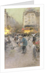 A Paris Street Scene by Luigi Loir
